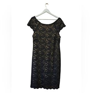 Db Established 1962 Black & Tan Lace Dress – Size 16